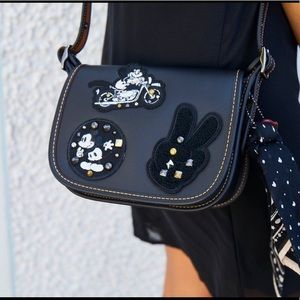*Gorgeous & Rare* Disney x Coach Black Saddle Bag